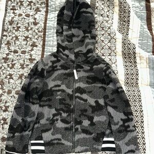 DSG Kids Camo Zip-Up Hoodie - Black and Gray